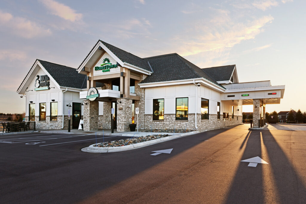A bank building.